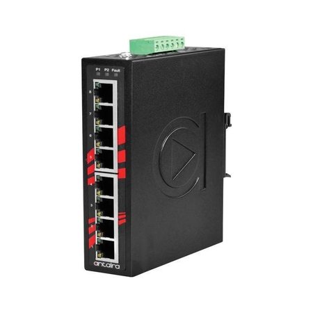ANTAIRA 8-Port Industrial Gigabit Unmanaged Ethernet Switch, w/8-10/100/1000T LNX-800AG-T